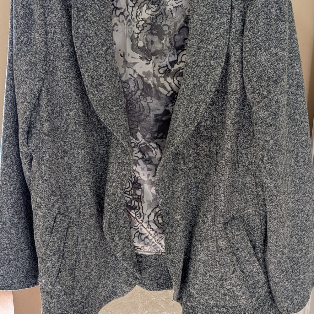 Coldwater Creek Textured Gray Blazer